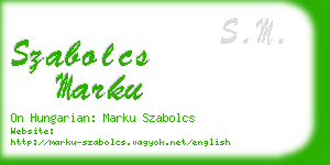 szabolcs marku business card